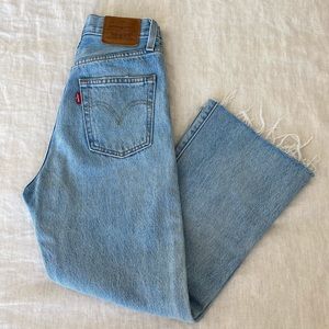 Levi’s ribcage split flare cropped jeans